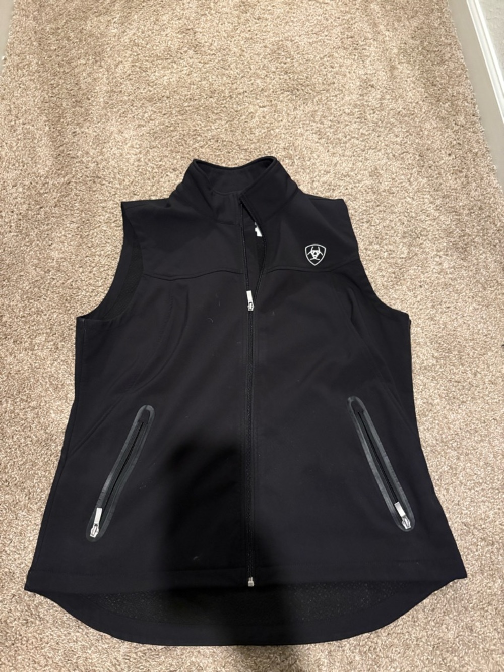 Ariat Black Women's Softshell Vest with Logo Patch